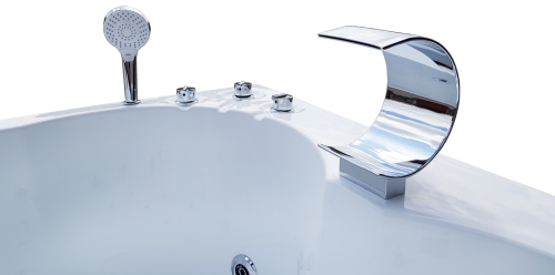 Смеситель Royal Bath HARDON RB611 на борт ванны серебро - фото 3