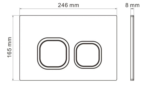 Клавиша смыва механическая Iberica Blanca ESTI-O IB.B082.007.000 цвет серый - фото 3