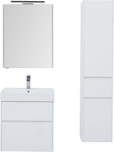 Тумба с раковиной Aquanet Бруклин 00212597 69х44х57 напольная/подвесная цвет белый - фото 4