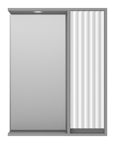 Зеркало-шкаф Brevita Balaton BAL-04065-01-01П 63х14х80 подвесной цвет белый/серый - фото 2