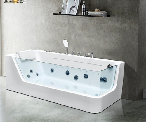 Ванна акриловая гидромассажная Frank 201759001 170х80 угловая асимметричная с каркасом - фото 4