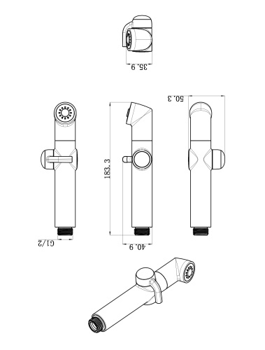 Лейка гигиенического душа LeMark LM8092C хром - фото 2