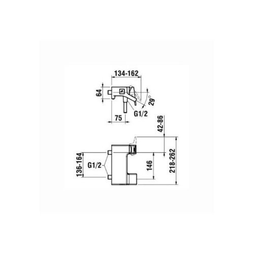 Смеситель для ванны Laufen Sense HF901260100000 настенный хром - фото 2
