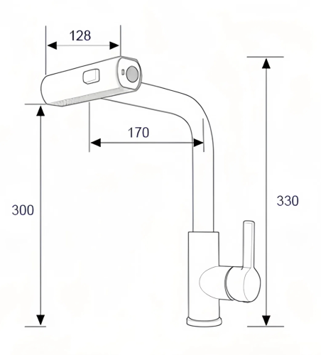 Смеситель для кухни BOCH MANN SOPHIA GR BM10433 на мойку серый - фото 5