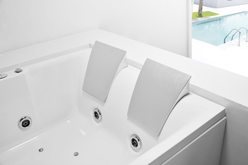 Ванна акриловая гидромассажная SSWW AU818R 180х120 пристенная прямоугольная с каркасом с ручками - фото 4