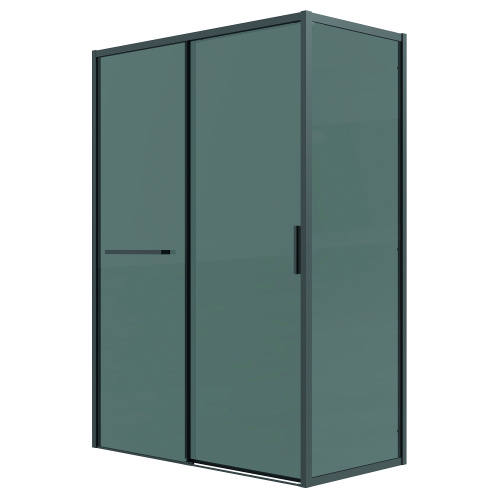 Душевая перегородка Grossman Style 200.K33.05.70.21.10 70х195 стекло тонированное профиль черный матовый - фото 2