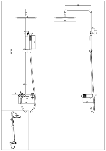 Смеситель Boheme Stick 129-CB.4 напольный медь брашированная - фото 2