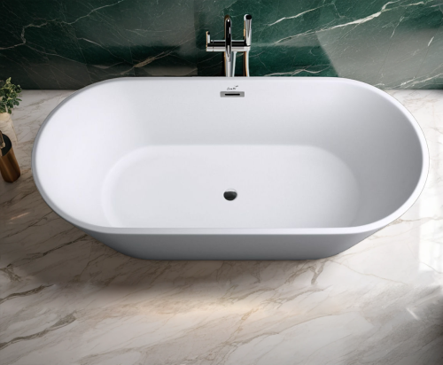 Ванна акриловая Cerutti SPA CT10513 170х75 отдельностоящая овальная с ножками - фото 2