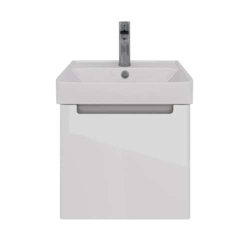 Тумба под раковину LeMark Buno mini LM05BM45T 43х35х39 подвесная цвет белый/серый - фото 5