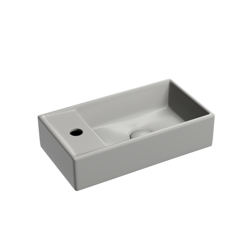 Раковина из сантехнического фарфора Ceramica Nova ELEMENT CN6051RMH 42х22 подвесная цвет антрацит матовый 1 отверстие под смеситель - фото 2