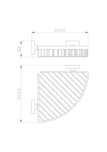 Полка для ванной комнаты Wonzon & Woghand Polo WW-8944-DG - фото 2