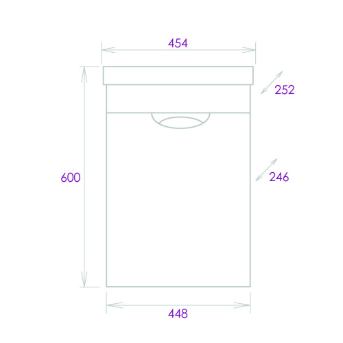 Тумба под раковину Onika Комо 104507 45х25х55 подвесная - фото 3