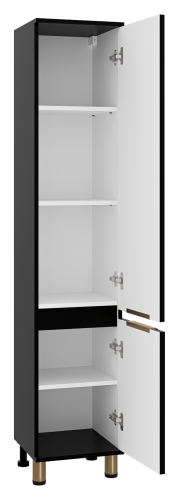 Шкаф-пенал Brevita Enfida ENF-05035-020P 35х34х165 напольный/подвесной цвет черный - фото 4