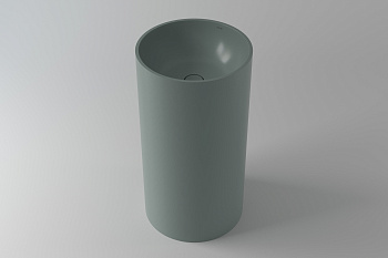 Раковина из искусственного камня Holbi ANDROMEDA 1.02.019.11.3 44х44 напольная цвет зеленый