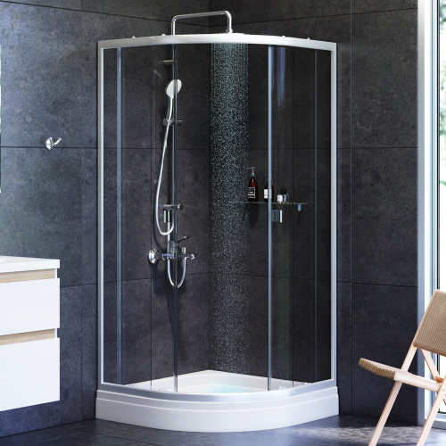 Душевой уголок Am.Pm X-Joy W88G-205-090MT64 90х90 стекло прозрачное профиль хром глянцевый без поддона - фото 3