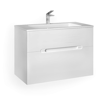 Тумба под раковину Jorno MODUL Mоl.01.77/P/W 77х45х58 подвесная цвет белый