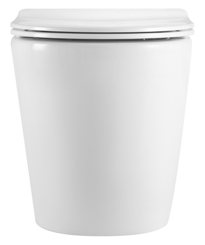 Унитаз приставной Iberica Blanca Bilbao alto IB.BLA.334.1B1 белый с сиденьем микролифт безободковый смыв торнадо - фото 3