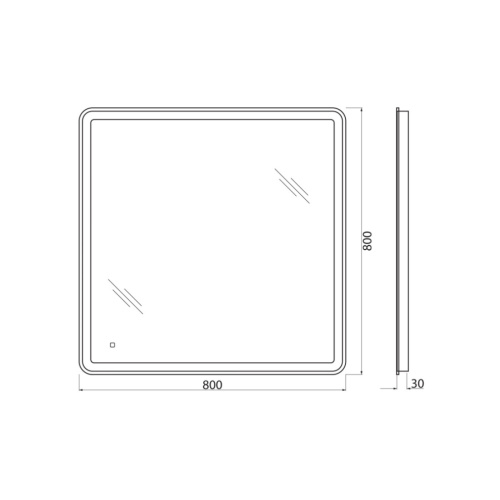 Зеркало в ванную BelBagno Marino SPC-MAR-800-800-LED-TCH 80х80 - фото 5