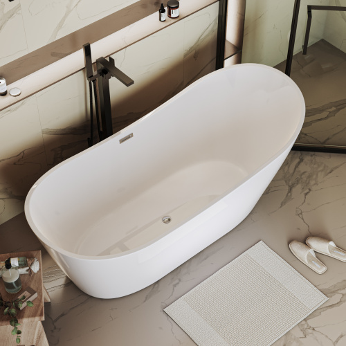 Ванна акриловая Grossman Galaxy GR-2102 170х75 отдельностоящая овальная с каркасом - фото 5