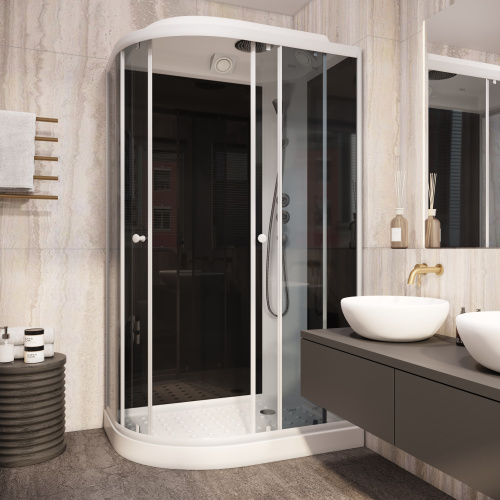 Душевая кабина Parly Classic EC1231R 120х80 асимметричная с крышей ориентация левая - фото 2