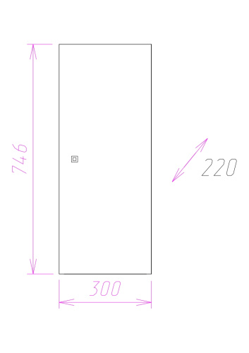 Шкаф Onika Кредо 303001 30х22х75 подвесной - фото 2