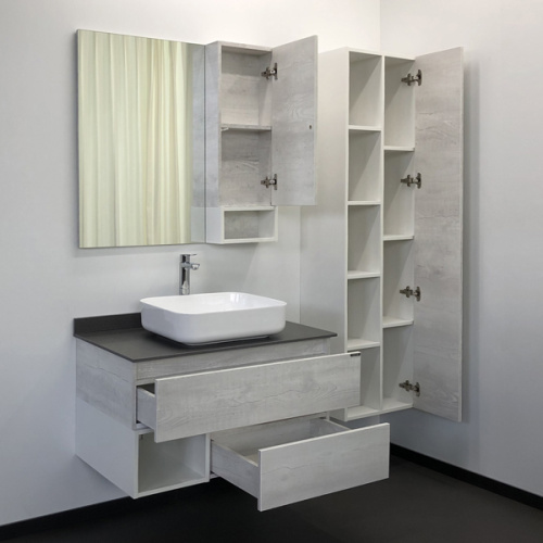 Зеркало-шкаф Comforty Прага 00004136263CF 88х14х80 подвесной цвет дуб белый - фото 3