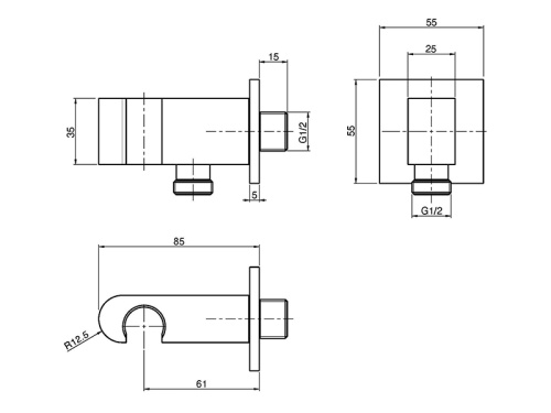 Гигиенический душ Fima Carlo Frattini F2320/4NS черный матовый - фото 2