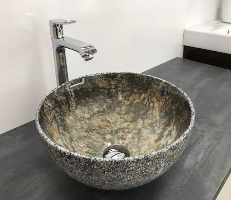 Раковина из сантехнического фаянса CeramaLux 486 30х30 накладная цвет многоцветный без отверстий под смеситель