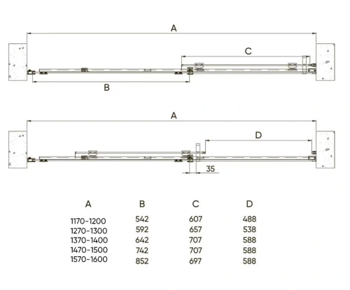 Душевая дверь Veconi Vianno VN71-150-01-19C4 150х195 стекло прозрачное профиль хром глянцевый - фото 3
