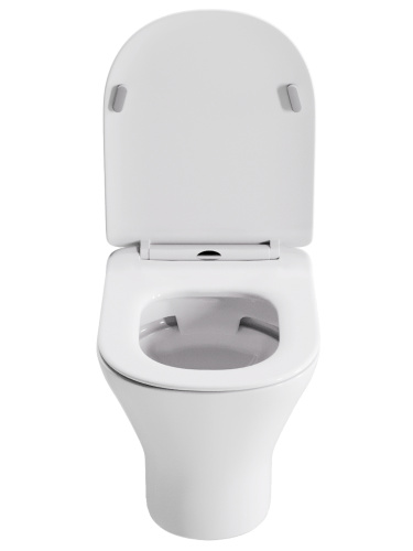 Унитаз подвесной Orange C01-100W белый с сиденьем микролифт душевой смыв - фото 4