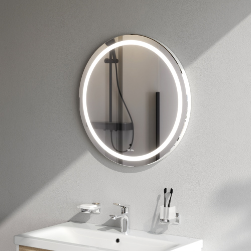 Зеркало в ванную Am.Pm X-Joy M85AMOX0651WG 65х65 цвет серебро - фото 4