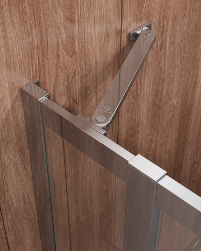 Душевой уголок Cezares MOLVENO MOLVENO-AH-21-100+30-C-Cr-IV 130х100 стекло прозрачное профиль хром глянцевый без поддона - фото 3