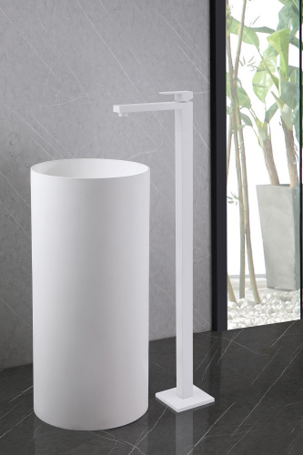 Смеситель ABBER Daheim AF8241W напольный белый матовый - фото 2