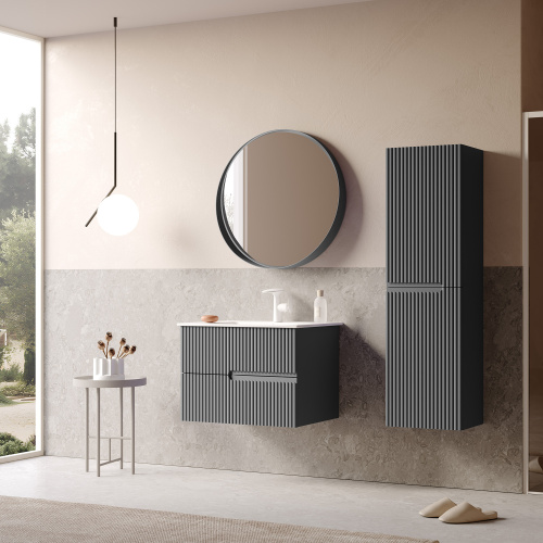 Тумба с раковиной Orka Moonlight 5003439 71х51х51 цвет антрацит матовый - фото 3