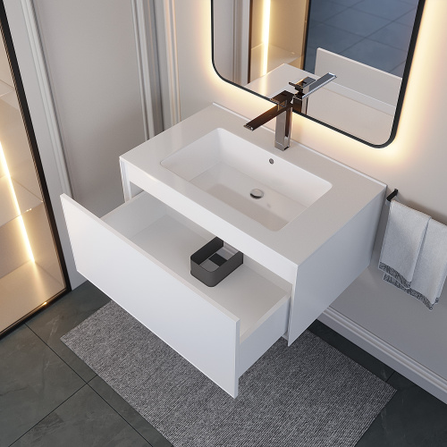 Тумба с раковиной Uperwood Parma Premium 39330205463 77х48х37 цвет белый матовый - фото 3