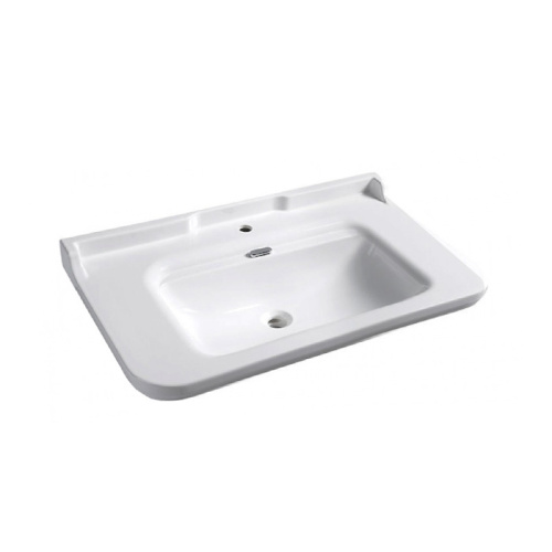 Раковина из сантехнического фарфора Kerasan Waldorf 4142K1bi/cr*1 100х55 подвесная цвет белый/хром 1 отверстие под смеситель