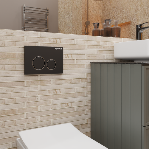 Клавиша смыва механическая CHARUS Spazio FP.330.DW.01 цвет черный матовый - фото 3