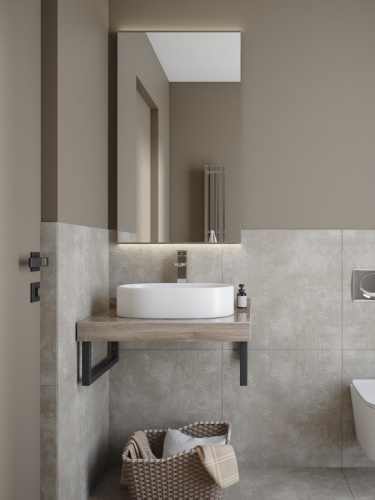 Столешница Teymi Helmi T150407 70х50 подвесная цвет коричневый - фото 3