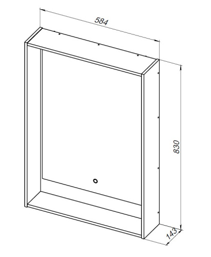 Зеркало в ванную Aquanet Милан 00306380 58х83 цвет белый - фото 4