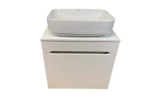 Тумба с раковиной Sintesi STL.W7013_SIN-LVB-APP-409 60х55х50 подвесная цвет белый - фото 4