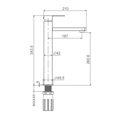 Смеситель ProHanss P30.15.09 на столешницу графит - фото 3