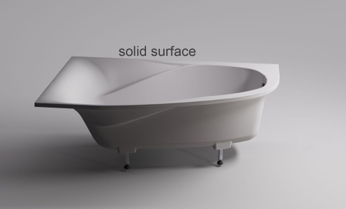 Ванна из искусственного камня Astra-Form Селена 01010080 170х100 угловая асимметричная с ножками - фото 2