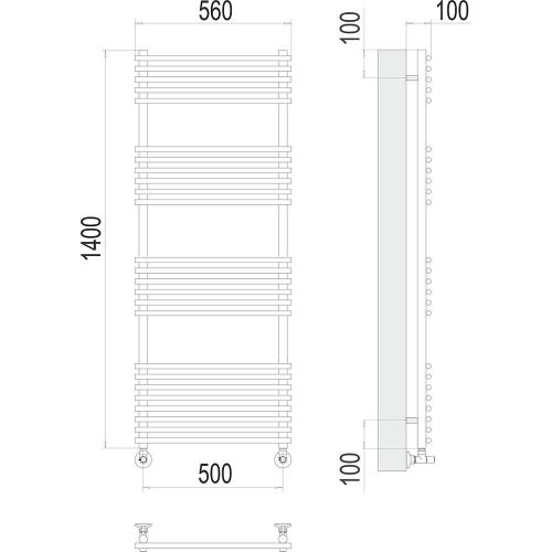 Полотенцесушитель Terminus 4670078530578 56х140 водяной хром - фото 3