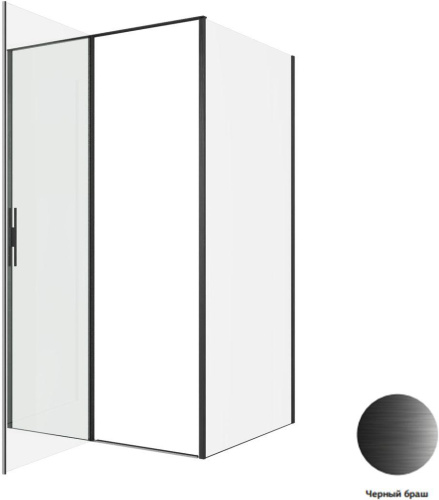 Душевой уголок Allen Brau Priority 3.31009.BBA + 3.31018.BBA 120х90 стекло прозрачное профиль черный без поддона - фото 5