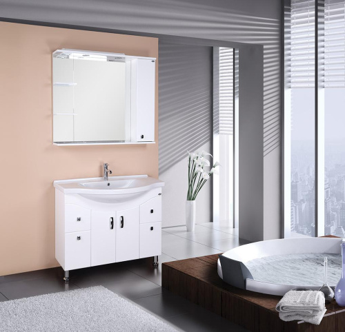 Зеркало-шкаф Onika Эльбрус 210004 100х17х85 подвесной цвет белый - фото 2