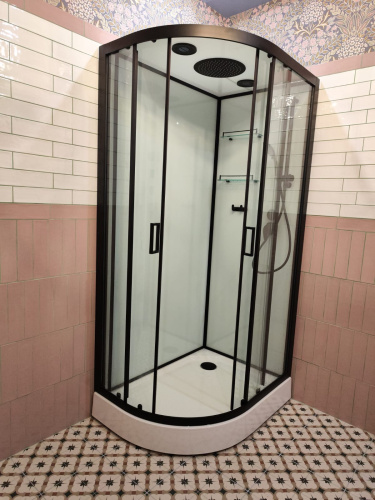 Душевая кабина Frank 914814 100х80 с крышей ориентация правая - фото 3