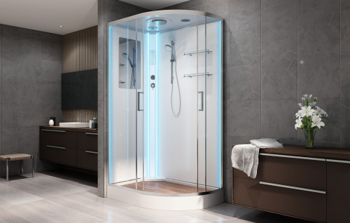 Душевая кабина AvaCan A102LLED 120х80 асимметричная с крышей ориентация левая - фото 5