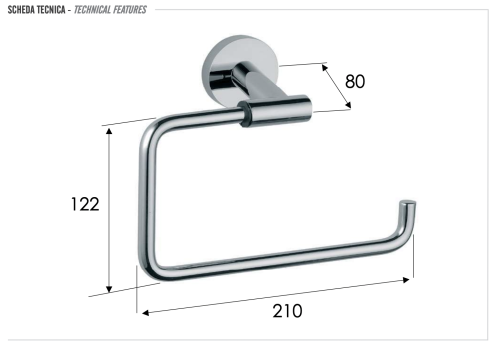Полотенцедержатель Remer Guest GS44DO - фото 2