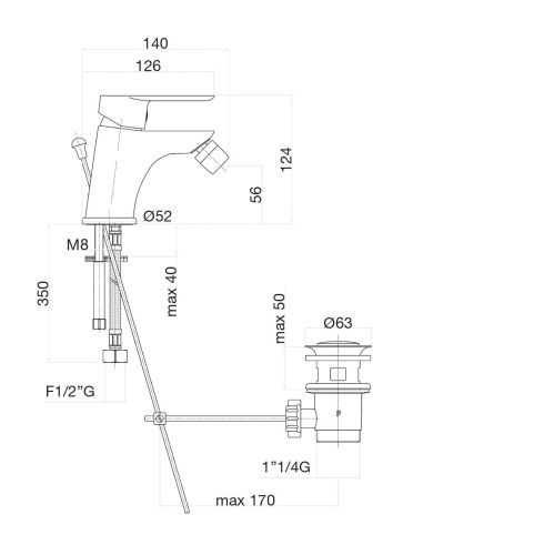Смеситель Fiore 81CR8130 на биде хром - фото 3