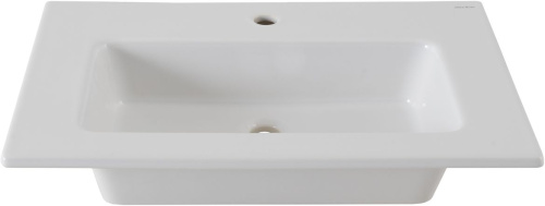 Раковина керамическая Allen Brau Fantasy 4.11024.20 72х47 полувстраиваемая цвет белый 1 отверстие под смеситель - фото 2